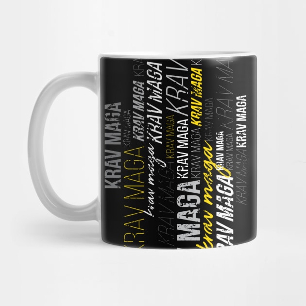 Krav Maga Cool Yellow Lettering Workout Design by polliadesign